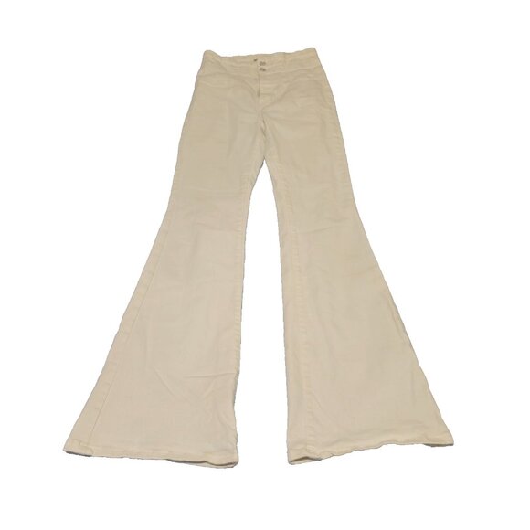 Free People We The Free White Jayde High Rise Flare Leg Size 28 White - Picture 3 of 15